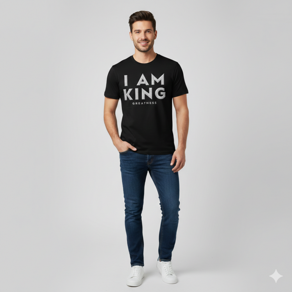 Men’s King Greatness I am King Bold T-Shirt