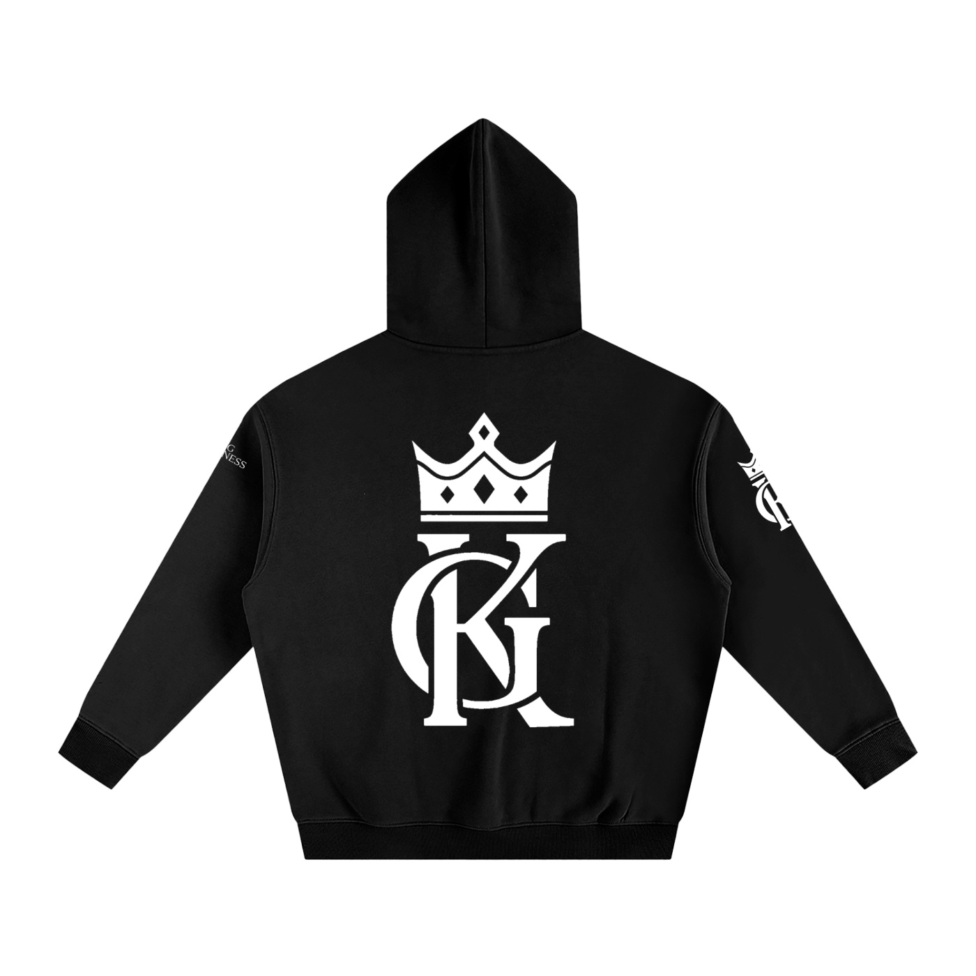 Men’s King Greatness Basketball Logo Oversize Fleeced Hoodie - Image 2